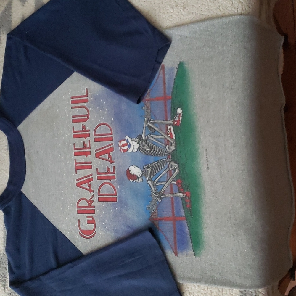 Grateful Dead 1982 Vintage Concert raglan Tshirt Authentic Sz Medium